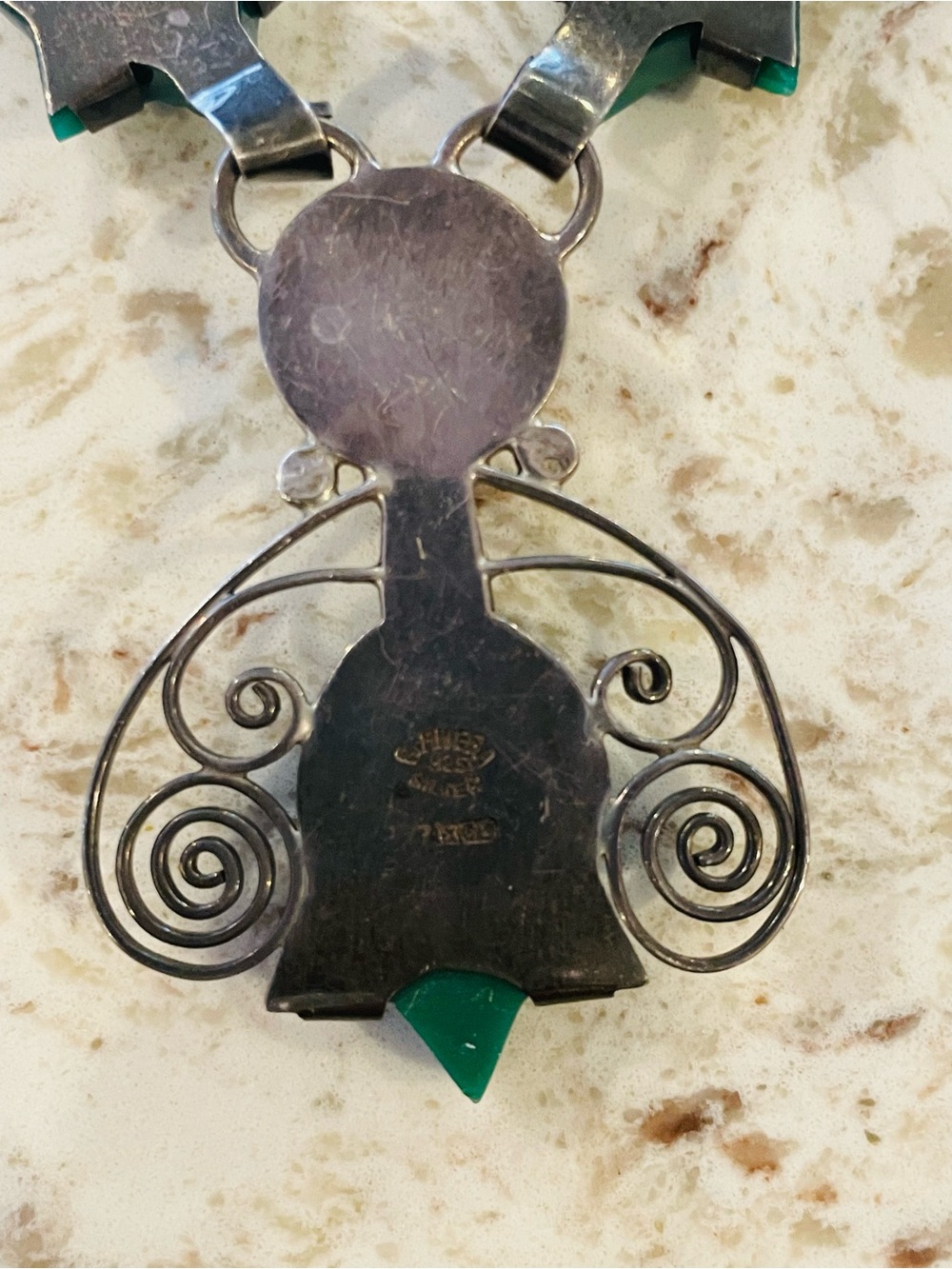 ✨ Rare Find ✨ 1940s "Pre-Eagle" Mexican Modernist 4-piece Taxco Rubi Ramirez. - Picture 5 of 8
